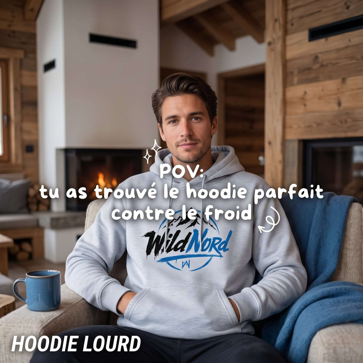 Hoodie Wildnord gris