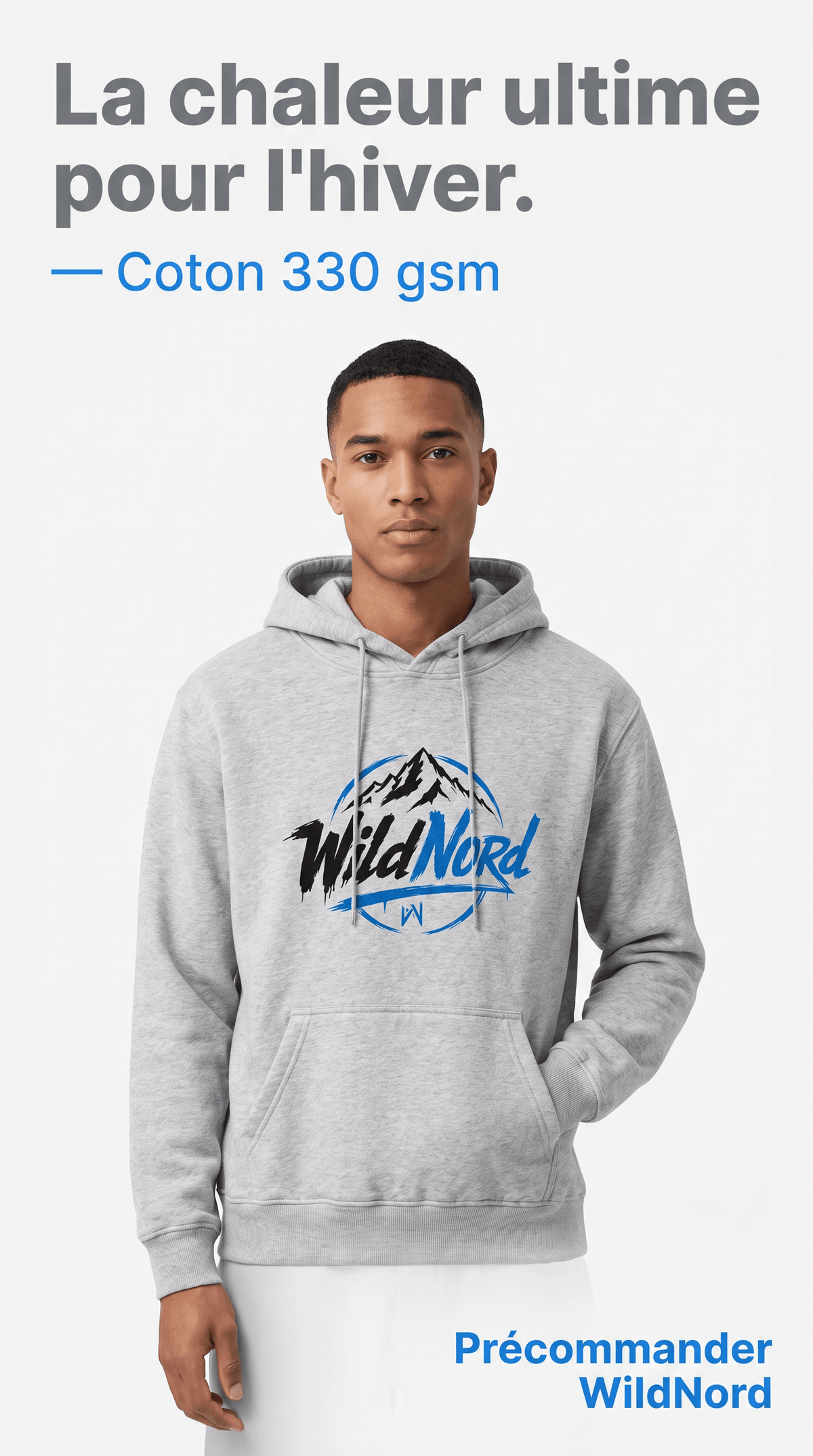 Hoodie Wildnord gris