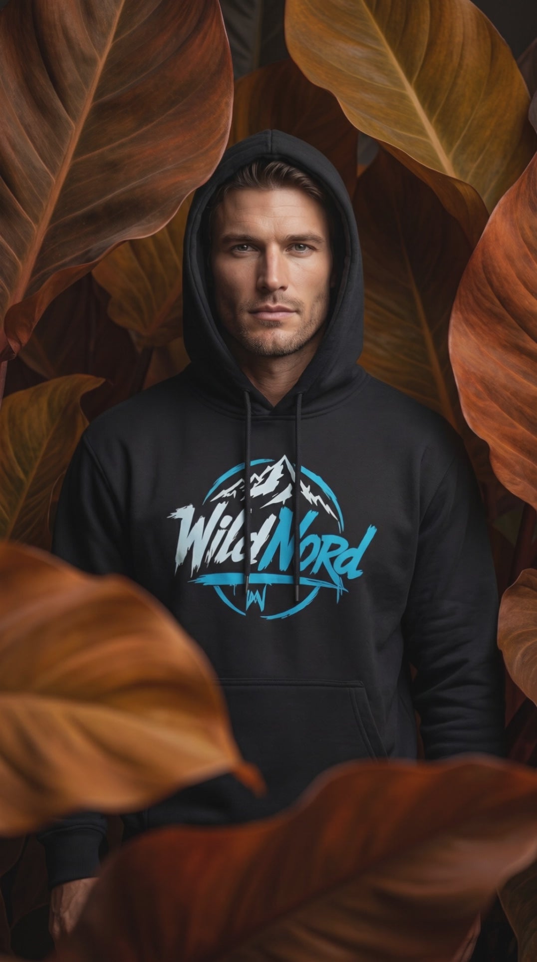 Hoodie Wildnord noir | Sweat à capuche en coton épais